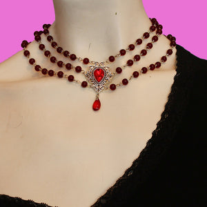 Ruby Red Necklace - MAZI