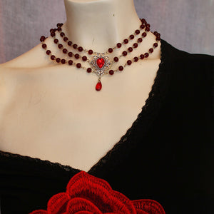 Ruby Red Necklace - MAZI